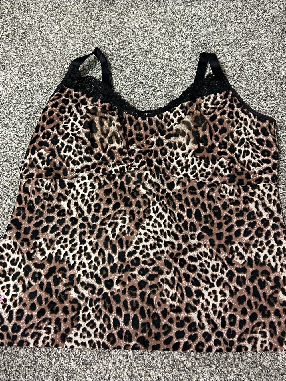 Ruby Ribbon Women's 1800 Leopard Heritage Lace Cami V Neck Shaping Tank Size 48